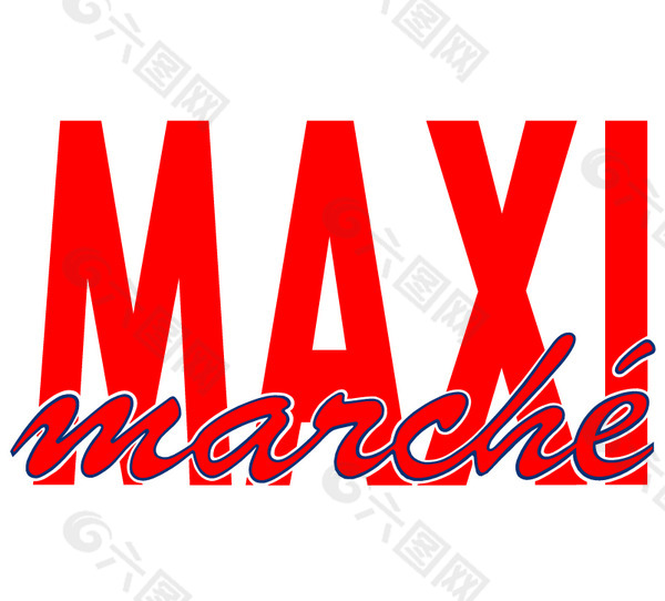Maxi Marche logo設計欣賞 國外知名公司標志范例 - Maxi Marche下載標志設計欣賞