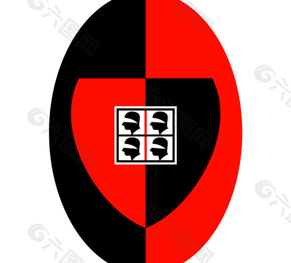 Calgiari Calcio logo設(shè)計(jì)欣賞 傳統(tǒng)企業(yè)標(biāo)志 - Calgiari Calcio下載標(biāo)志設(shè)計(jì)欣賞