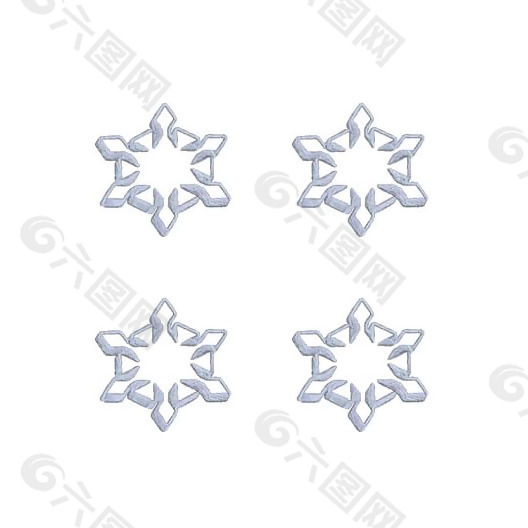繡花 生活元素 雪花 免費(fèi)素材
