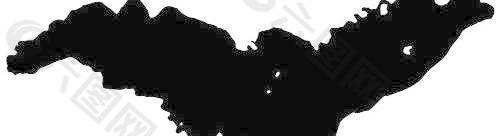 墨點水墨線條素材