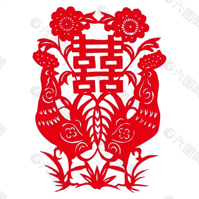 矢量圖 風(fēng)格 中國(guó)風(fēng) 民族風(fēng) 剪紙 免費(fèi)素材