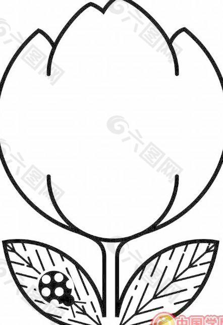 鮮花盆景矢量圖