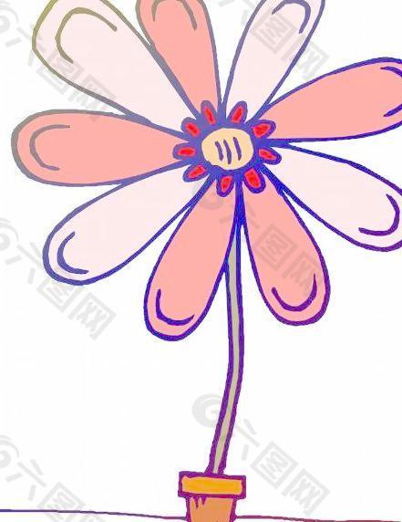 卡通花朵