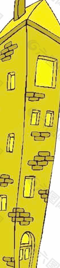 卡通建筑物