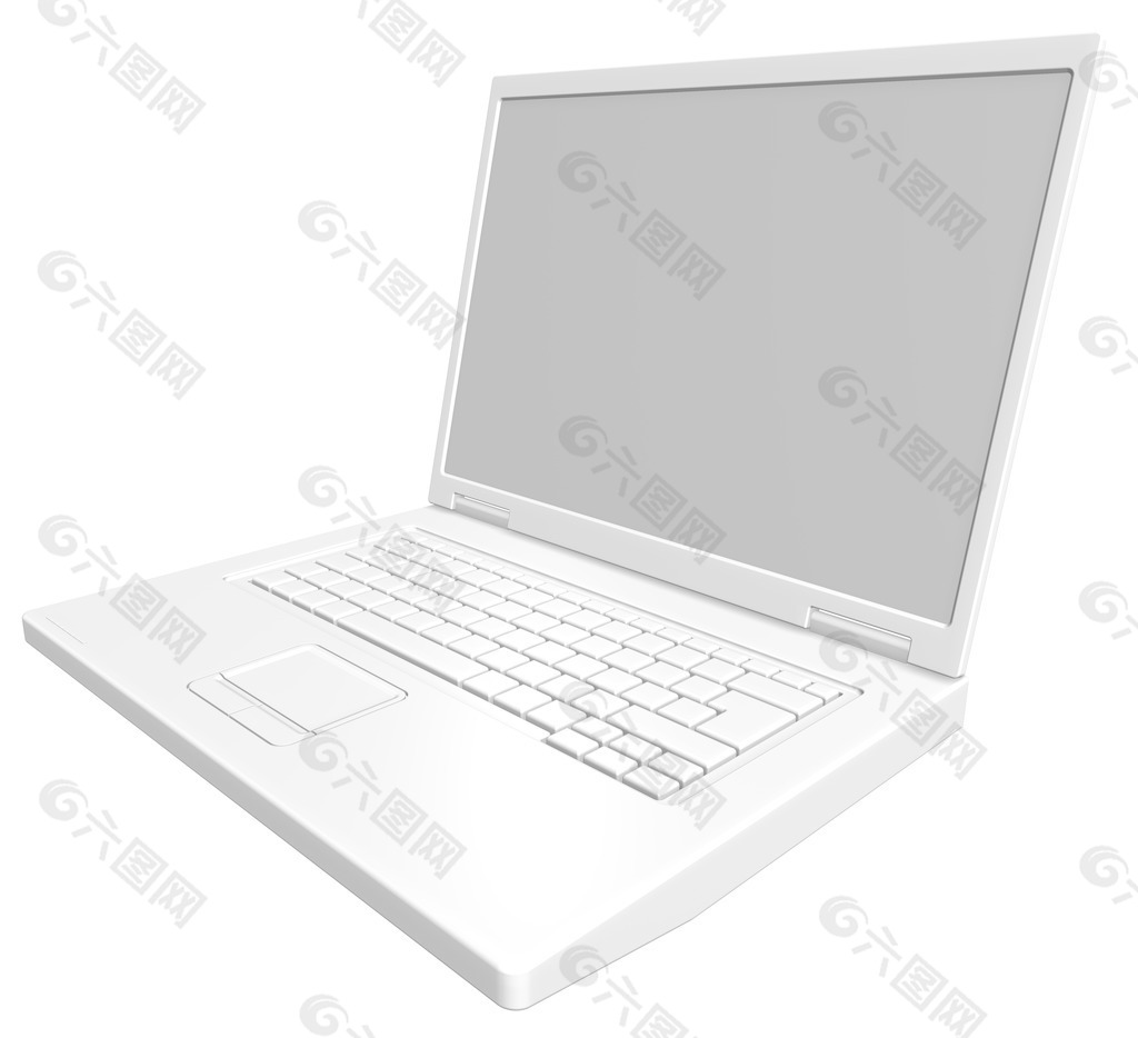 馬特白色筆記本白色隔離