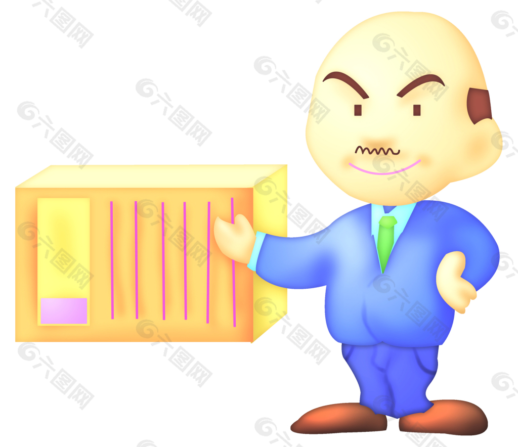 鳥籠卡通畫