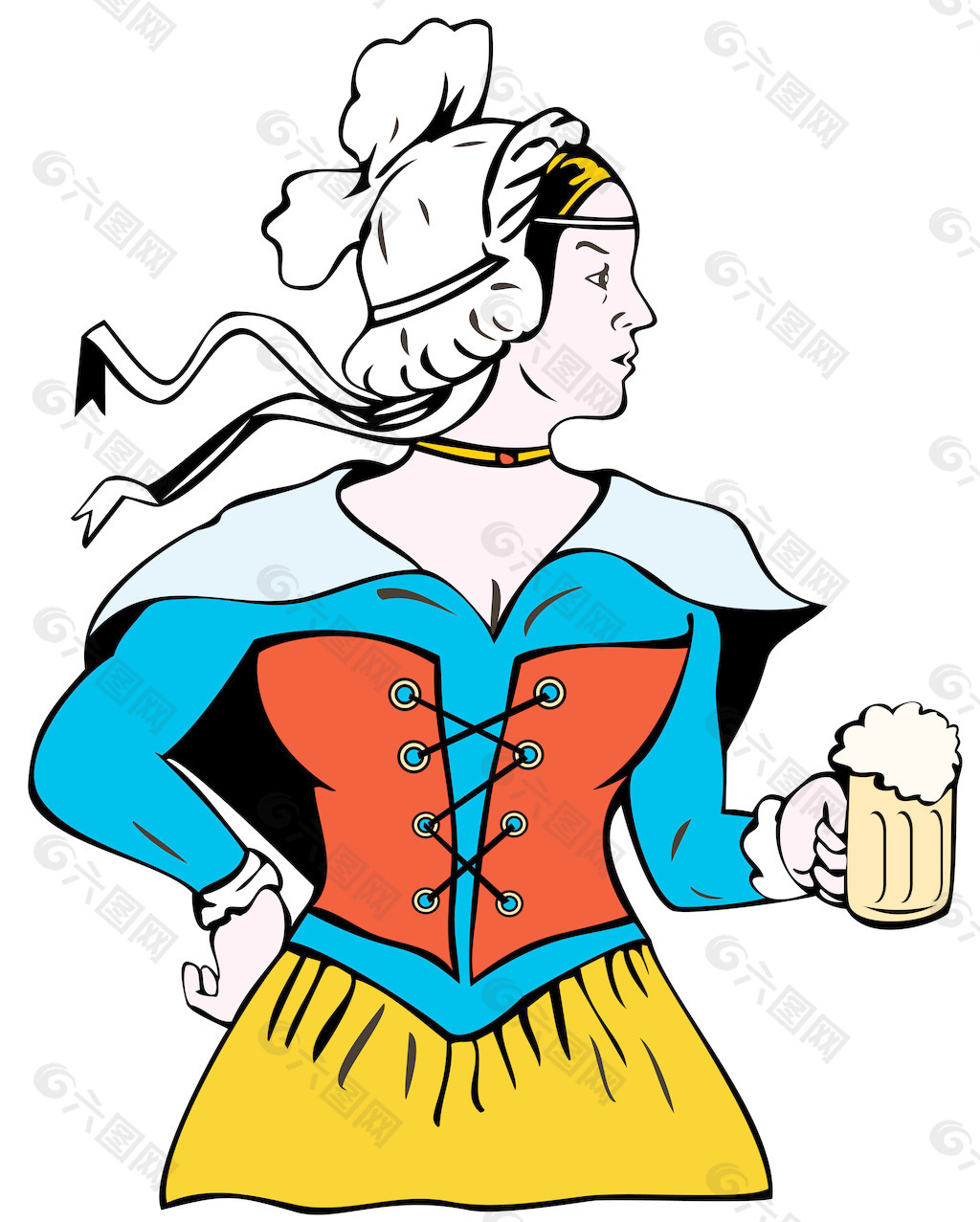 隨著啤酒維多利亞時(shí)代的淑女