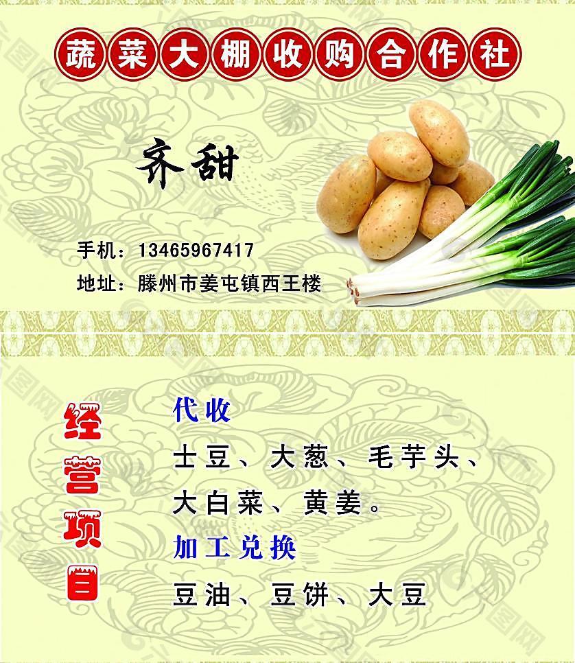 蔬菜名片圖片