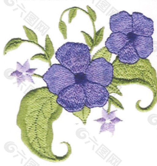 繡花 花卉 家紡 免費素材