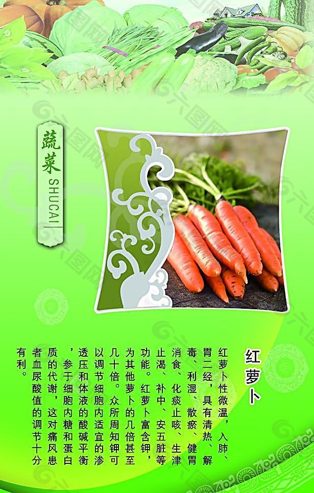 蔬菜紅蘿卜廣告模板展板圖片