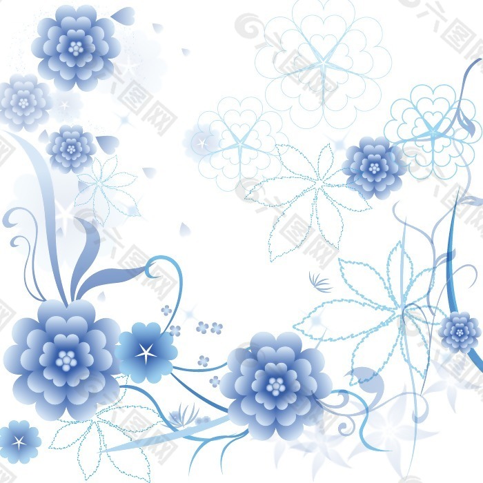 印花矢量圖 時尚休閑女裝 成熟優(yōu)雅女裝 植物 優(yōu)雅植物 免費素材