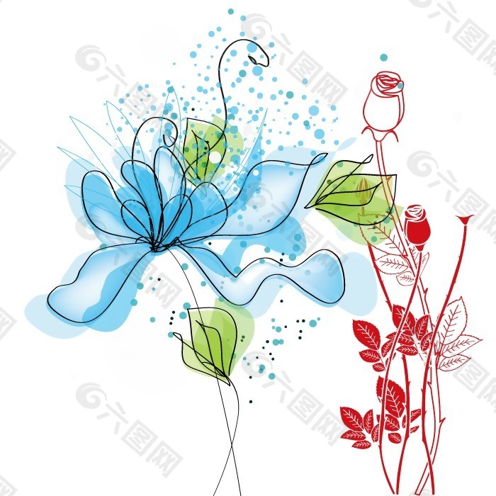印花矢量圖 時尚休閑女裝 成熟優(yōu)雅女裝 植物 花卉 免費素材