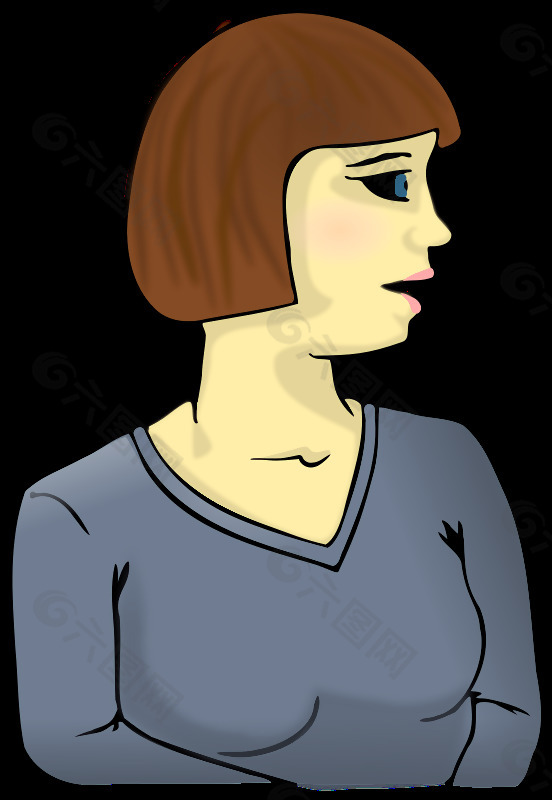 女人斜視