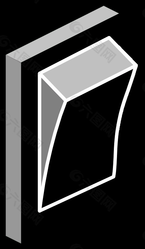 黑色垂直內(nèi)置開關(guān)