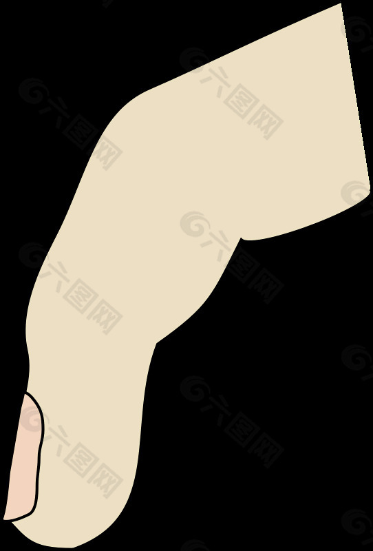 橫著手指