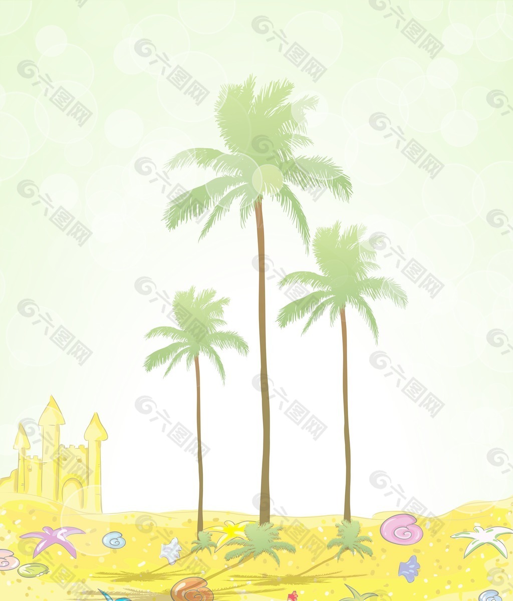 夏季背景矢量插畫