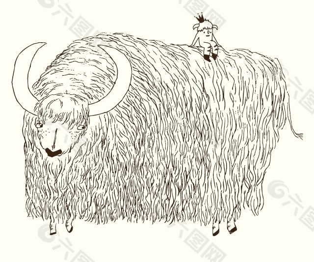 位圖 動物 羊 色彩 單色 免費素材