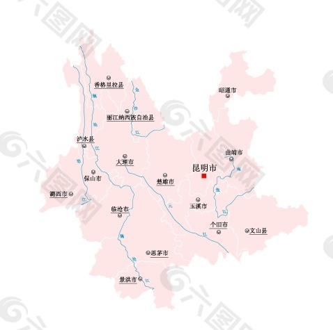 中国云南地图素材免费下载(图片编号:3862698-六图网