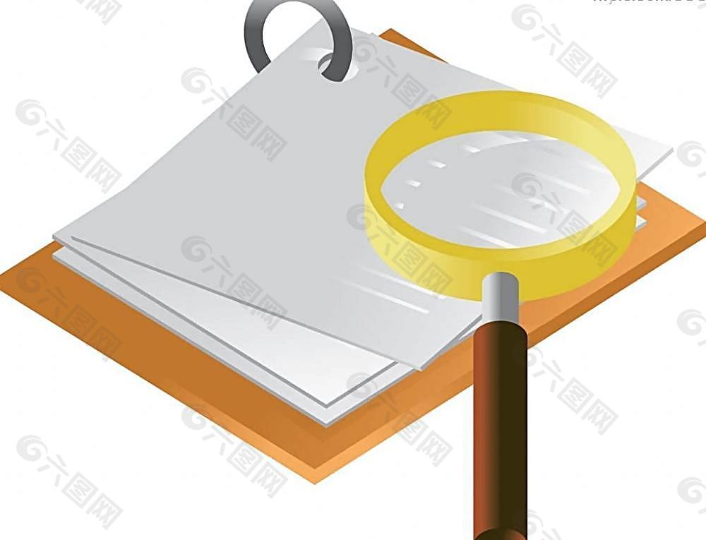 放大鏡與書本圖片