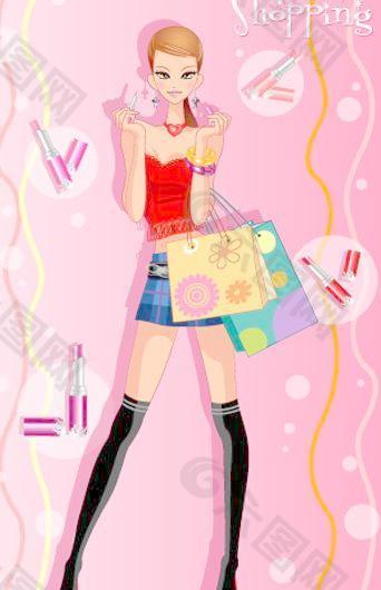 矢量購物女孩133部分