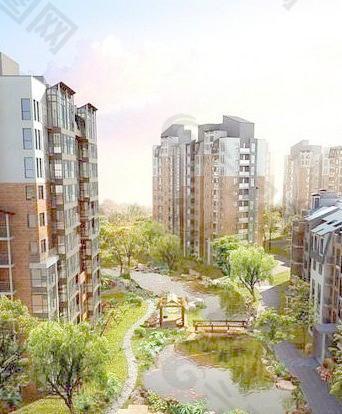 High-rise residential birds eye view小區(qū)鳥瞰