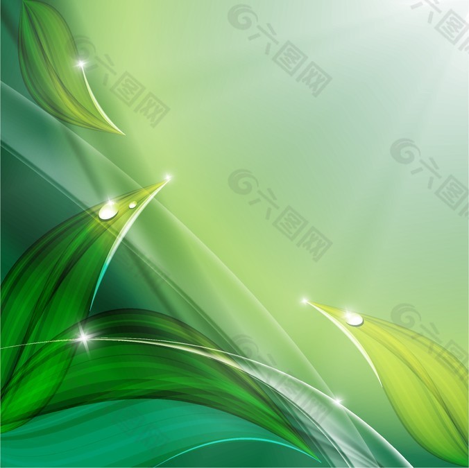 绿色炫彩科技背景矢量素材
