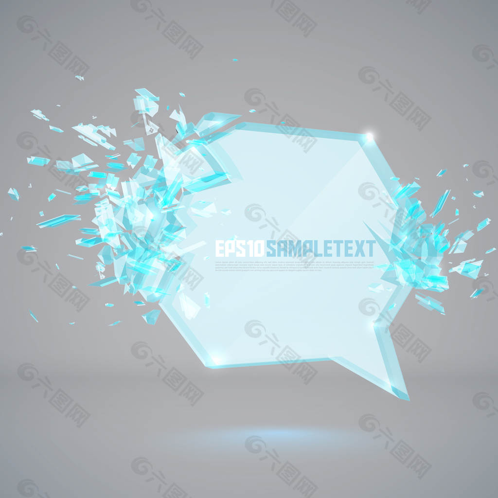 矢量玻璃氣泡破碎