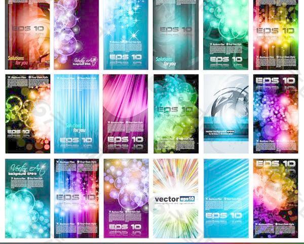 明亮的卡片背景矢量素材品種