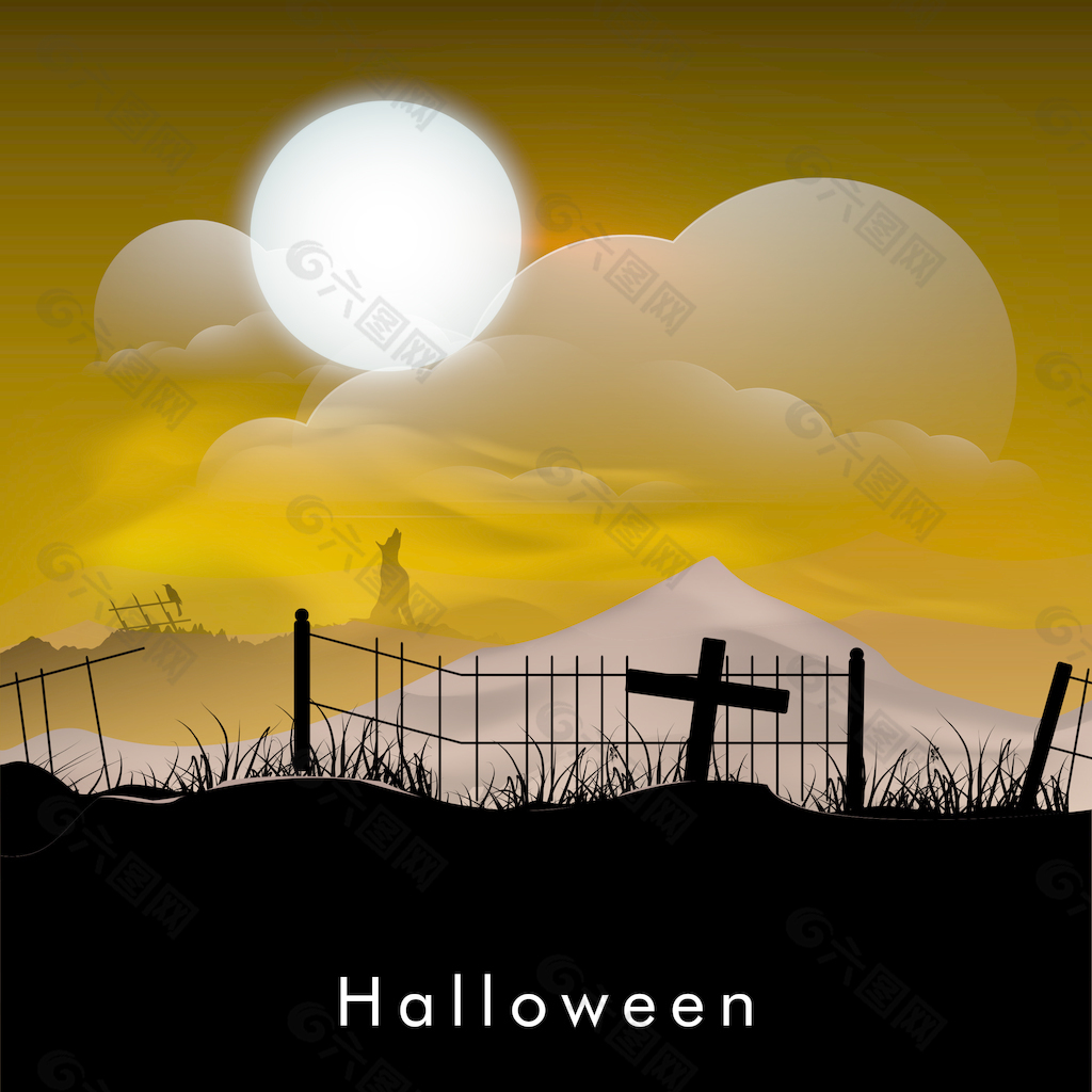 橫幅或背景的鬼夜萬(wàn)圣節(jié)派對(duì)