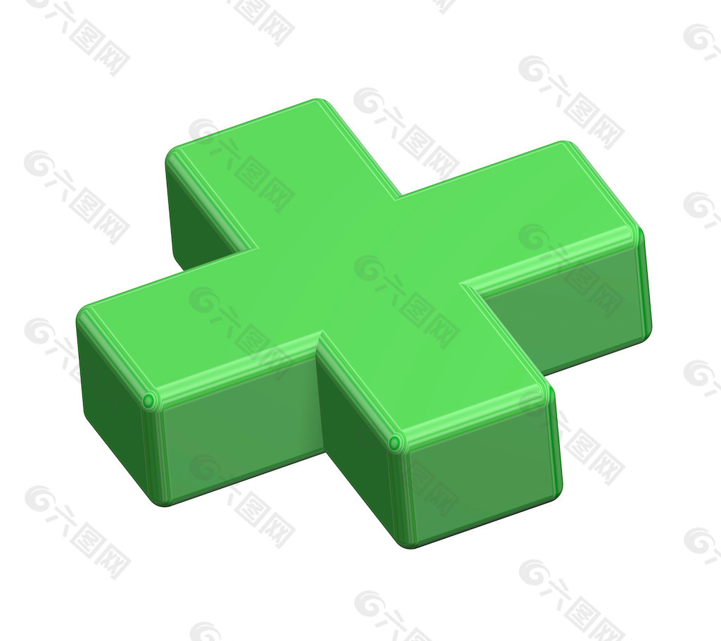 绿十字标志的白色隔离