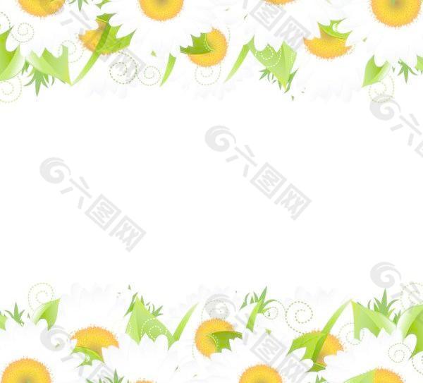 花瓣花邊背景矢量素材01
