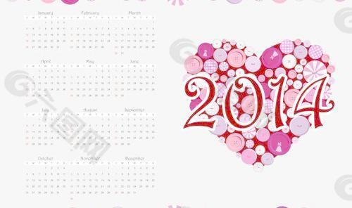 2014日歷矢量巨大集合103