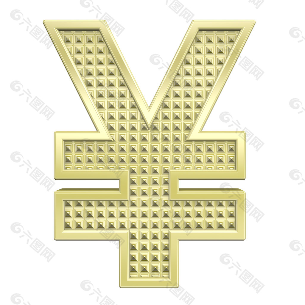 日元的標(biāo)志從滾花金字母集