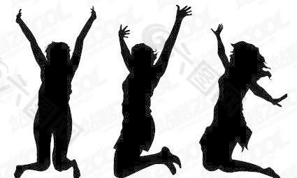 跳動的數字剪影矢量素材