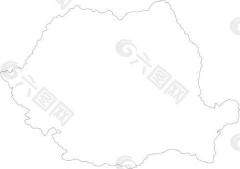 罗马尼亚地图轮廓剪贴画