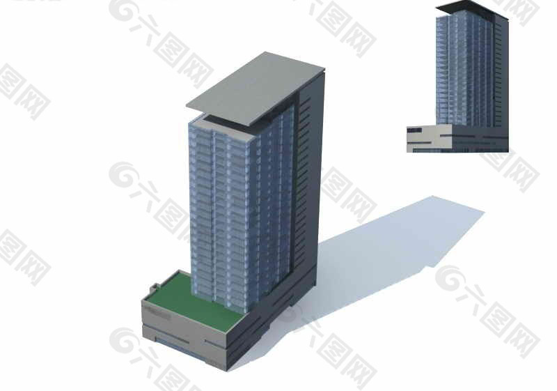 高層商業建筑3D模型設計