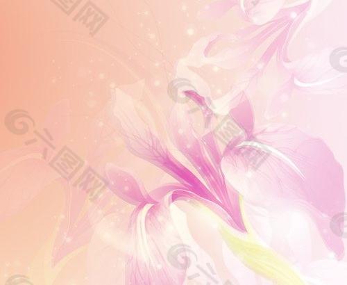 矢量素材夢幻唯美鮮花圖片
