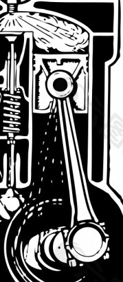 發動機橫截面的矢量圖形