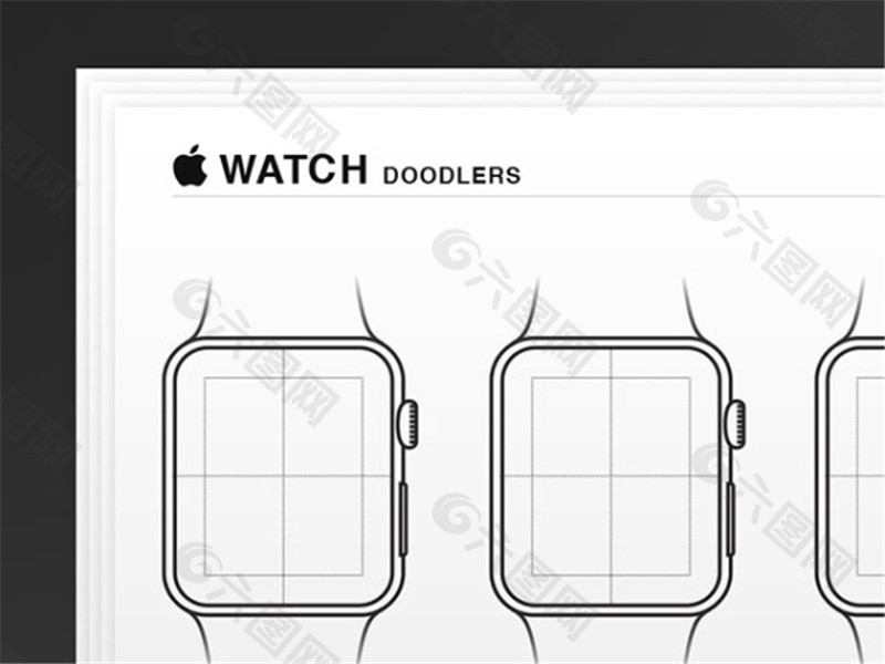 蘋(píng)果手表 wireframes