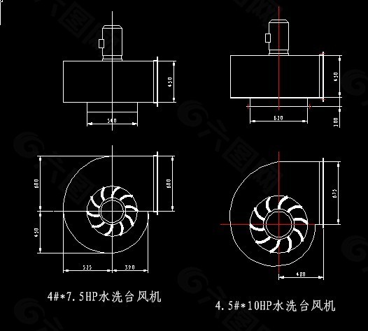 风机轴图纸cad图纸