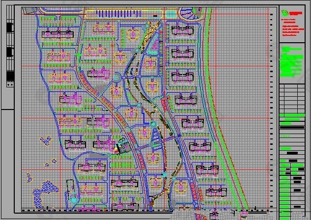 住宅小区景观设计方案施工图放线图