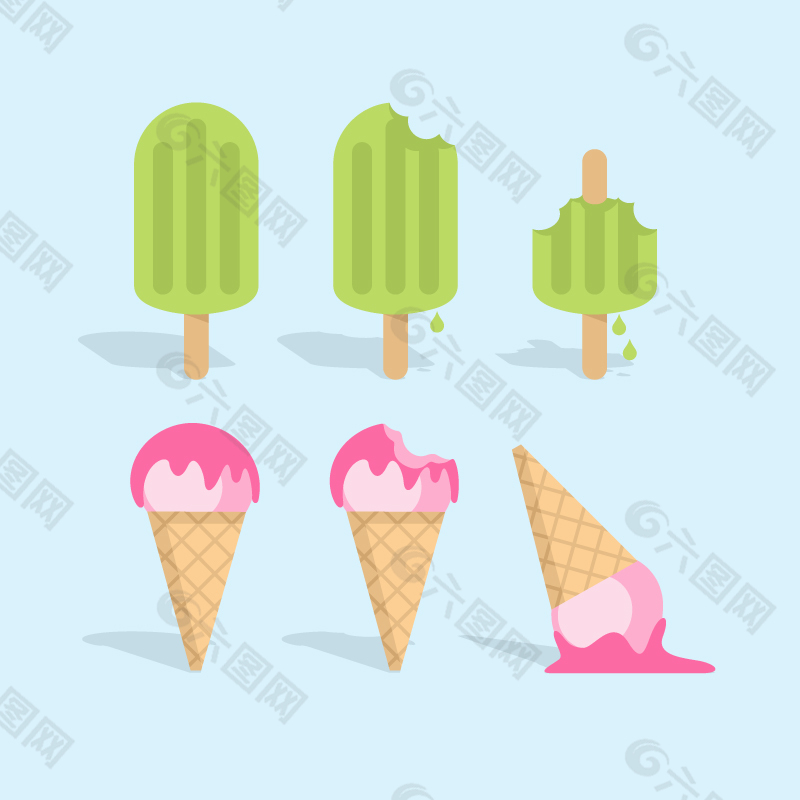 夏季雪糕和冰淇淋