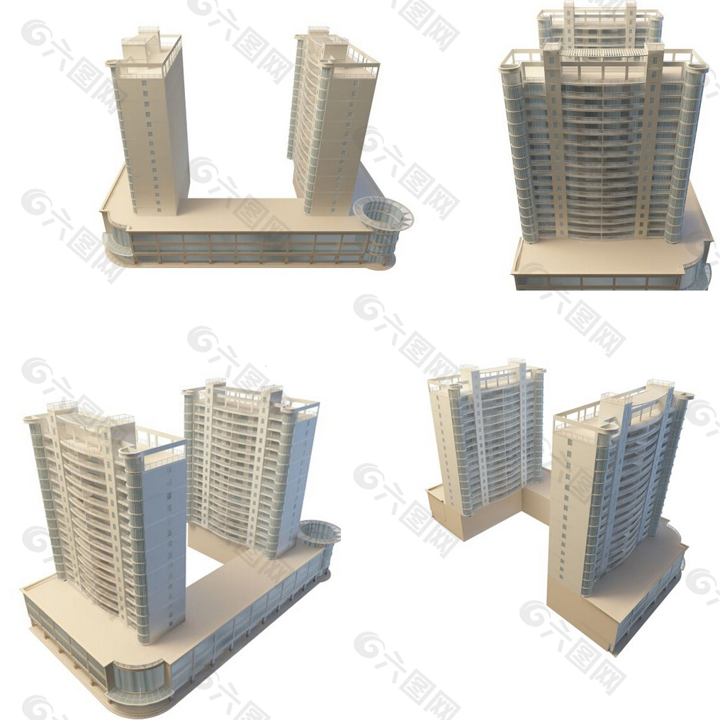 住宅樓3d模板
