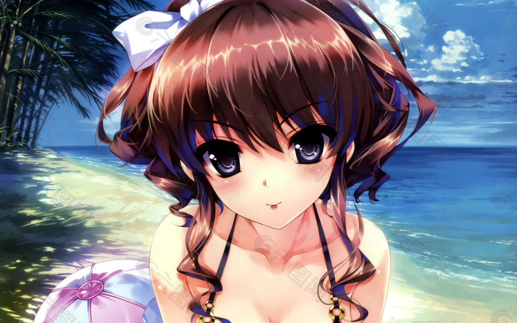 泳裝少女可愛