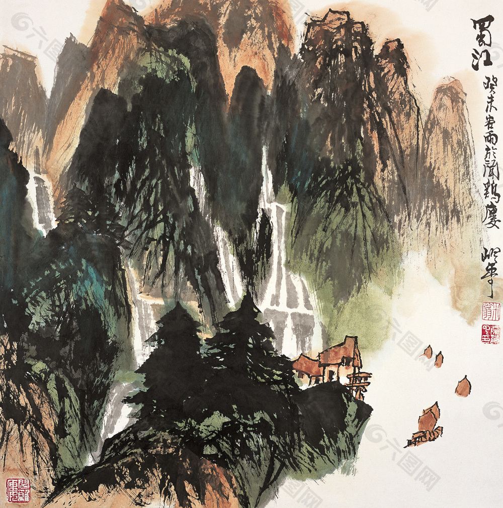 蜀江水碧蜀山青