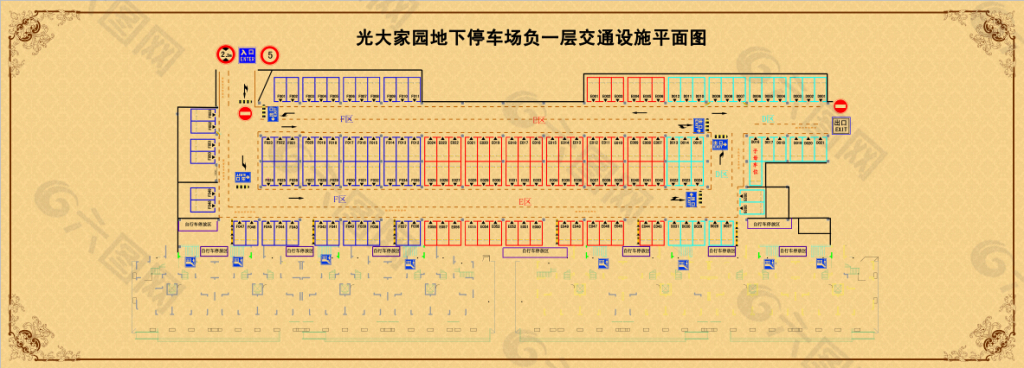 地下车位分布图平面广告素材免费下载(图片编号:4855846-六图网