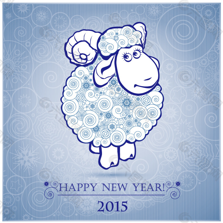 2015羊年背景矢量素材