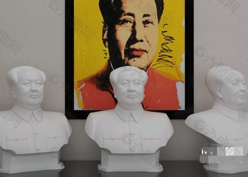 毛主席雕像擺件3D模型素材