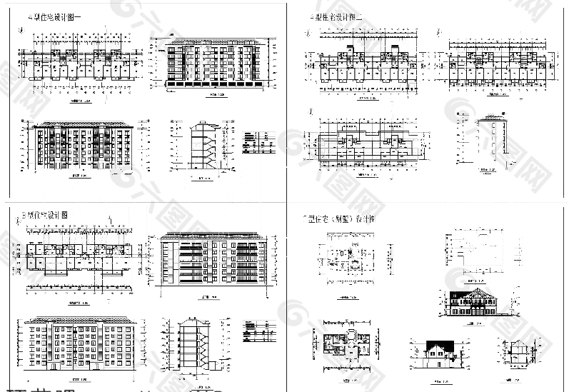 小區住宅設計圖cad圖紙