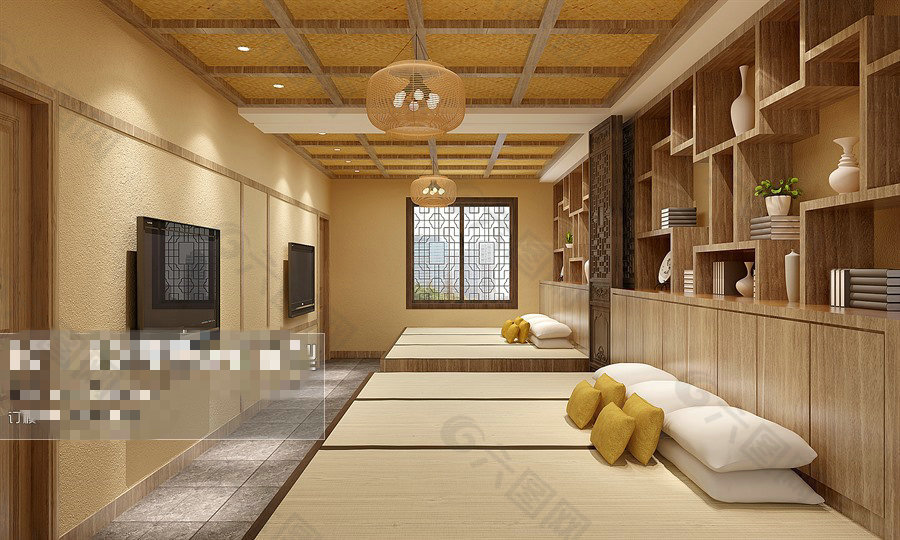賓館場景素材3D模型素材